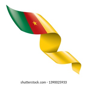 Cameroon flag, vector illustration on a white background