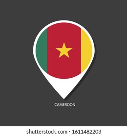 Cameroon flag Vector marker with flags.