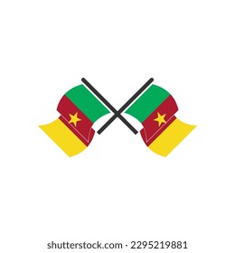 Cameroon flags icon set, Cameroon independence day icon set vector sign symbol