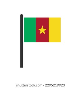 Cameroon flags icon set, Cameroon independence day icon set vector sign symbol