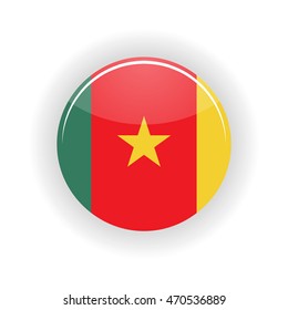 Cameroon icon circle isolated on white background. Yaounde icon vector illustration