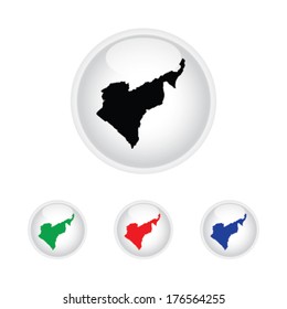 Cameroon Icon Illustration with Four Color Variations