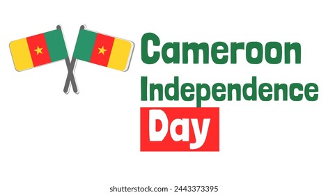 Cameroon independence day design banner vector