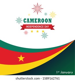 Cameroon Independence Day template design. Vector Eps 10