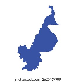 Cameroon Map in Blue Color