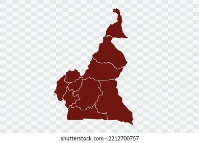Color de color marrón quemado en el mapa de Camerún sobre archivos de calidad de fondo blanco Color (701205) png