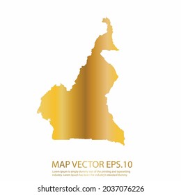 Cameroon map High Detailed on white background. gold gradient color. Abstract design vector illustration eps 10