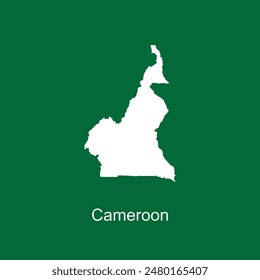 Cameroon map icon, African continent country illustration design
