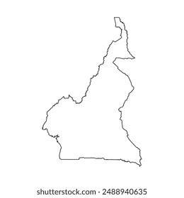 Cameroon map icon illustration design