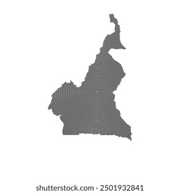 Diseño de ilustración de icono de mapa de Camerún