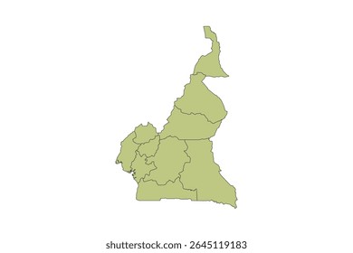 Icône carte Cameroun. Carte sommaire du Cameroun. Conception d'icône simple. Illustration vectorielle