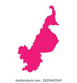 Cameroon Map in Pink Color