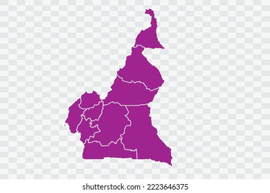 Cameroon Map pink Color on White Background quality files Color (a50099) png