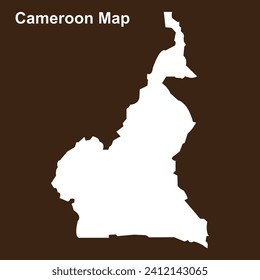 Diseño de símbolo de ilustración de vector de mapa de Camerún