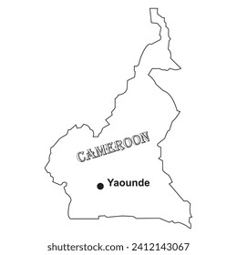 Cameroon map vector illustration symbol design