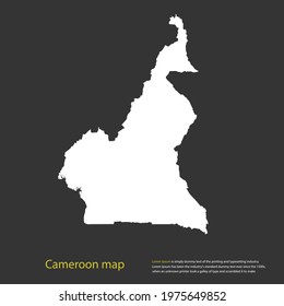 Cameroon map white color High Detailed on dark background. Abstract design vector illustration eps 10