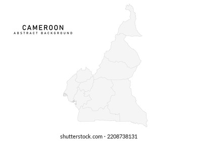Cameroon Map - World Map International vector template with High detailed including grey color and grey line isolated on white background for design - Vector illustration eps 10