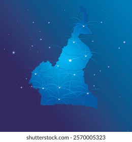 Cameroon map world internet network