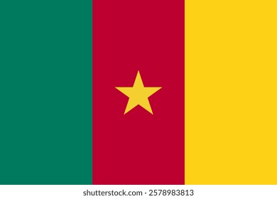 Cameroon national flag. Flag of Cameroon