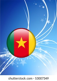 Kamerun auf abstraktem, modernem hellen Hintergrund - Originalillustration