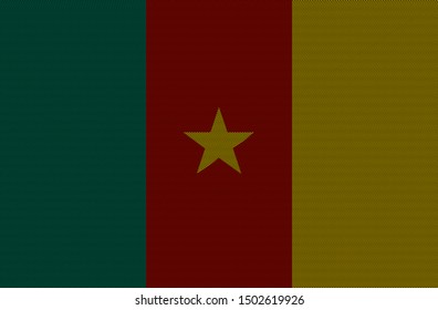 cameroon original flag. vector background