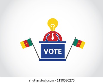 Cameroon Podium Lack Of Idea Politician Speech Poll
