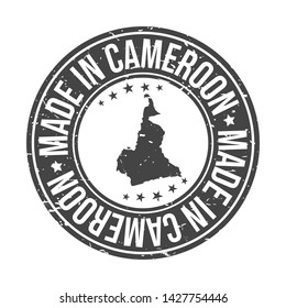 Cameroon Symbol. Silhouette Icon Map. Design Grunge Vector. Product Export Seal.
