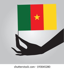 Cameroon symbol of statehood - a flag. Vector illustration.