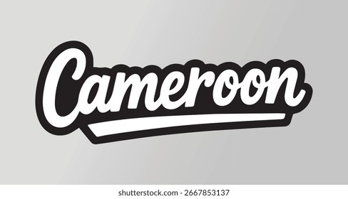 Cameroon text country graphic element Illustration template design