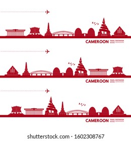 Cameroon travel destination grand vector illustration. 