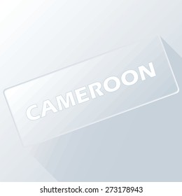 Cameroon unique button for any design. Vector illustration