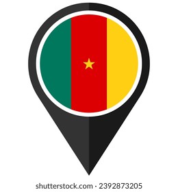 camerún en el paquete de iconos de puntos de ubicación de bandera mundial