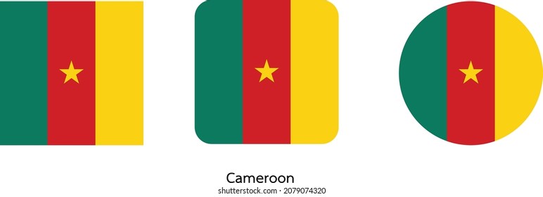  Cameroonflag icon set . icons collection