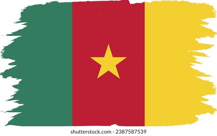 Cameroonian national flag in vector illustration