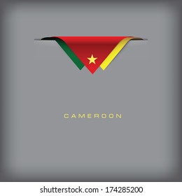 Cameroon's national colors in the creative execution. Vector illustration.