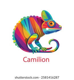 Camilion colorful Vector art logo
