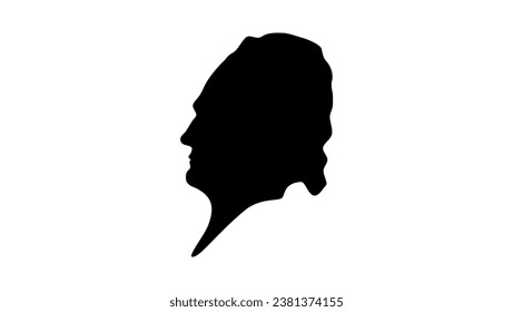 Camilla Collett Silhouette, high quality vector