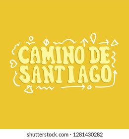 Camino de Santiago. Vector lettering.