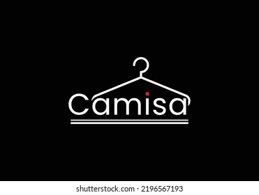 Camisa Logo Design Template for Cothing Brands Hanger Logo Design