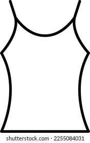 Icono de vector de moda, correctivo, camisol sobre fondo transparente. Icono de contorno Camisole, correctivo, vector de forma