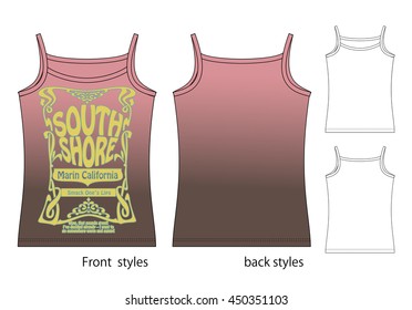 Camisole design / typography