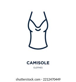 camisole icon from clothes collection. Thin linear camisole, 1, fashion outline icon isolated on white background. Line vector camisole sign, symbol for web and mobile