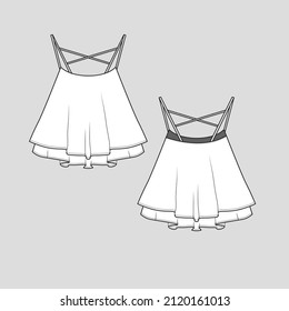 lace sketch fashion camisole