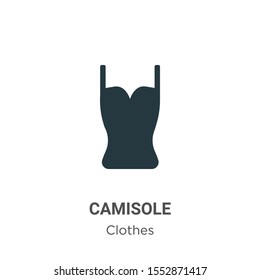 Camisole vector icon on white background. Flat vector camisole icon symbol sign from modern clothes collection for mobile concept and web apps design.