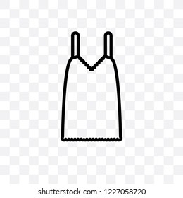 Camisole vector linear icon isolated on transparent background, Camisole transparency concept can be used for web and mobile