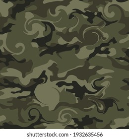 Abstracción de camo, patrón de moda, impresión clásica para papel pintado, papel, tela.