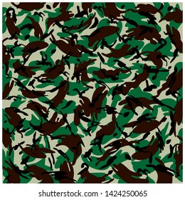 Camo Army Clothing Pattern Vector