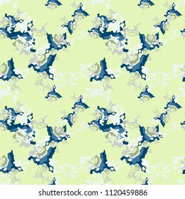 Camo background in national green, blue and grey colors