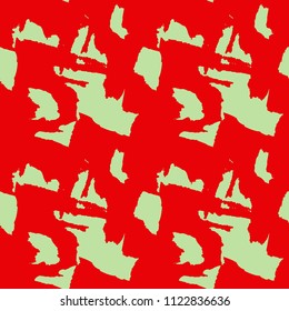 Camo background in red and green colors. Seamless repeat UFO camouflage pattern, usable as camoflauge print for paintball or strikeball, backdrop, background etc.