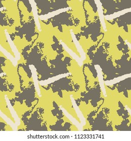 Camo background in yellow, beige and dark olive colors